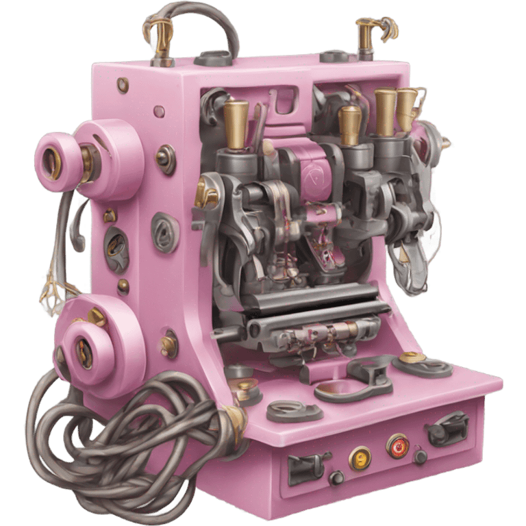 Pink tattoo coil machine emoji