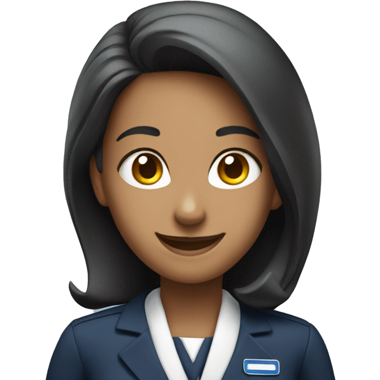 smiling flight attendant emoji