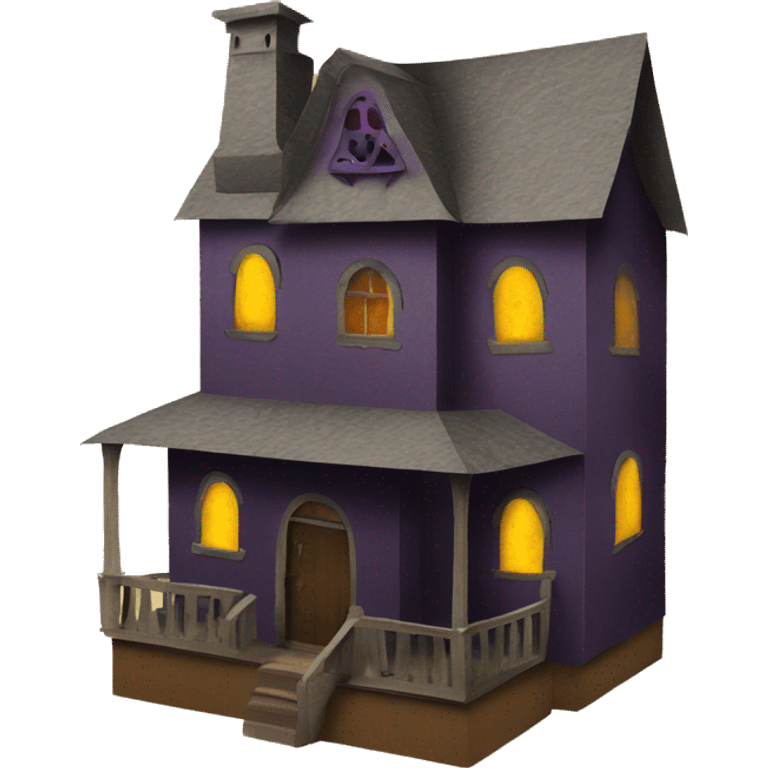 Cardboard haunted house  emoji