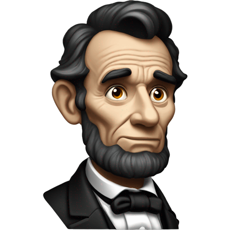 Abraham Lincoln with the emotion of surprise emoji