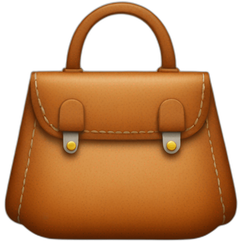 Sewing leather purse emoji