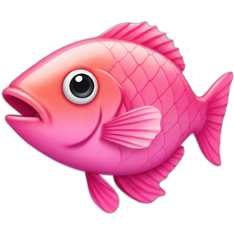 Pink fish emoji