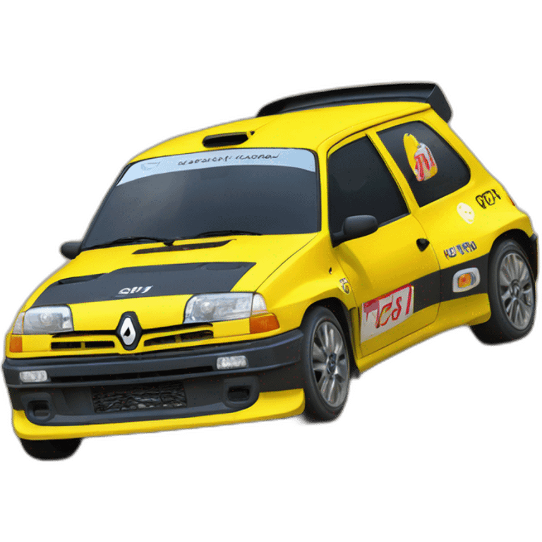 Renault clip rally car yellow emoji