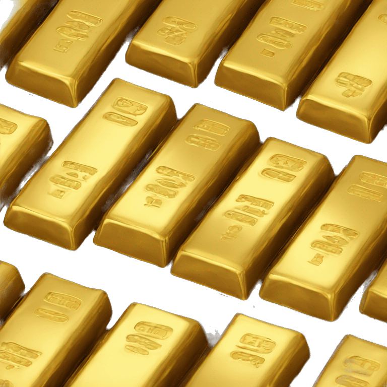 gold bars without inscriptions emoji