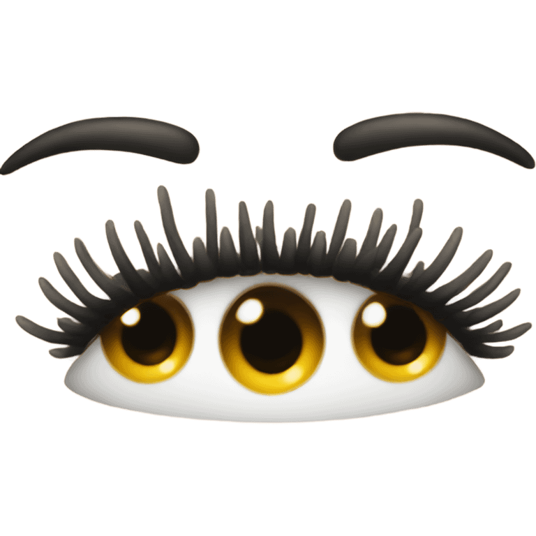 long pretty eyelashes  emoji