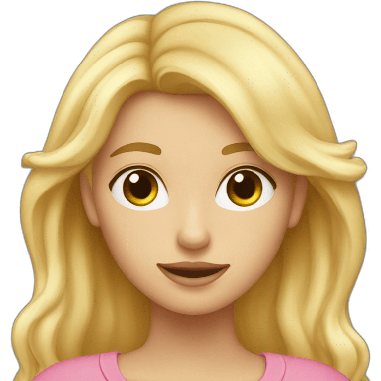 Blond qui fait un coeur a sa copine  emoji