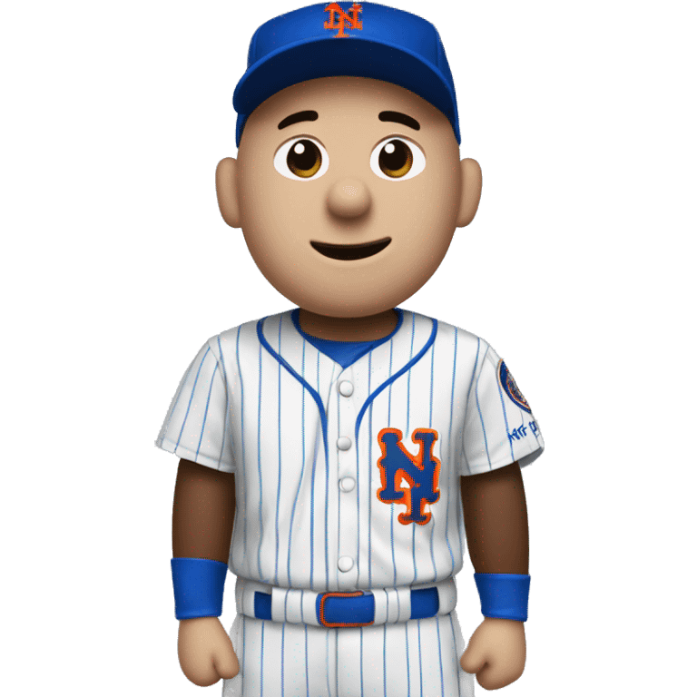 Charlie Brown wearing a New York Mets uniform emoji