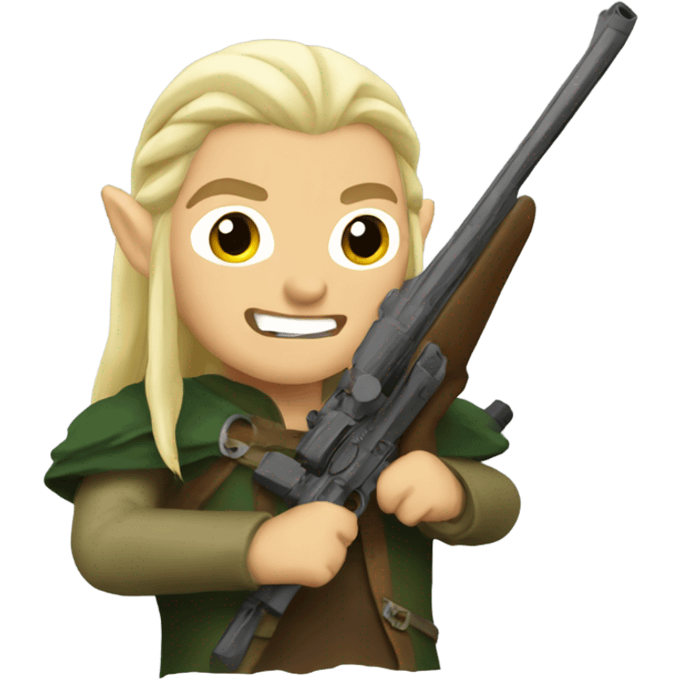 Legolas with a rifle emoji