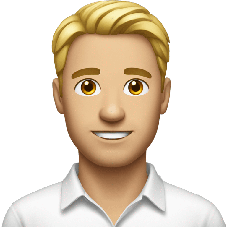 male portrait in white shirt emoji