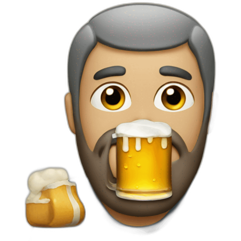 Grogy with beer emoji