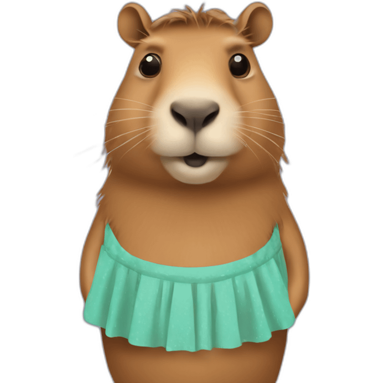 capybara with dress emoji