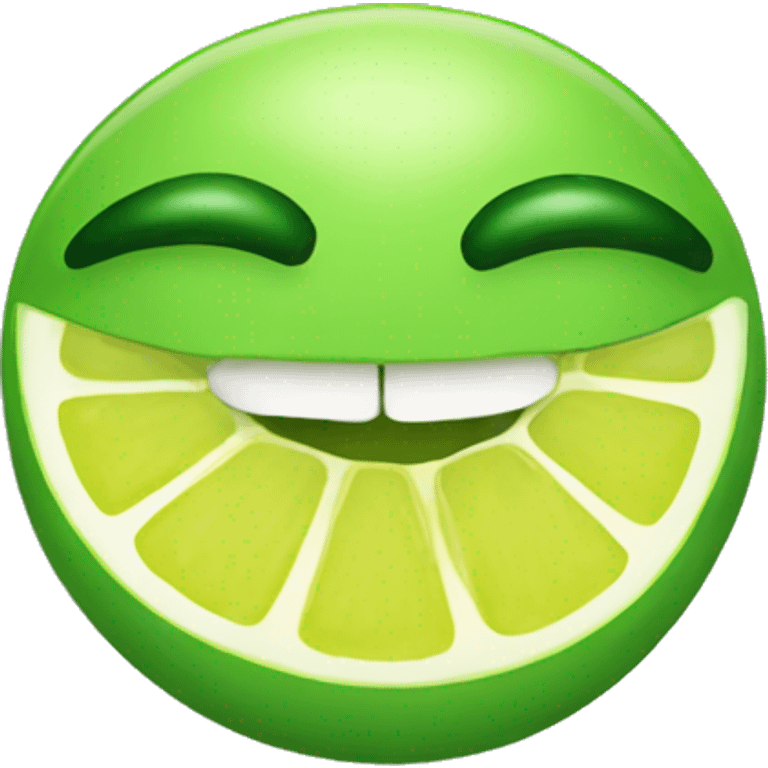 mouth with green lemon emoji