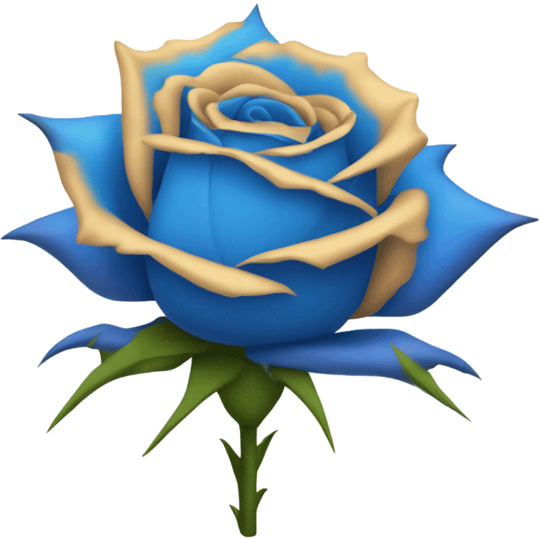 Blue Spiked rose emoji