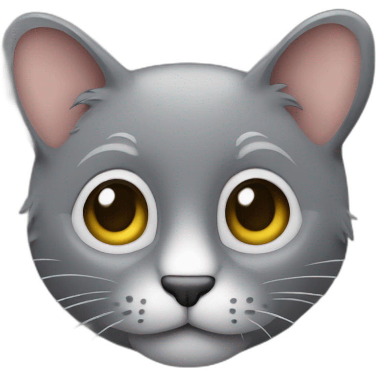 Chat gris souris emoji