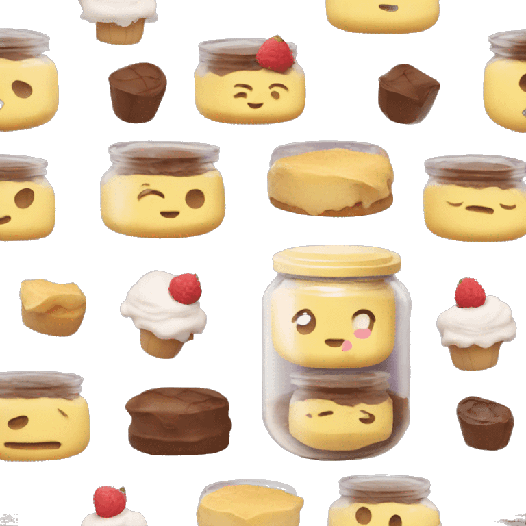 cute dessert jar emoji