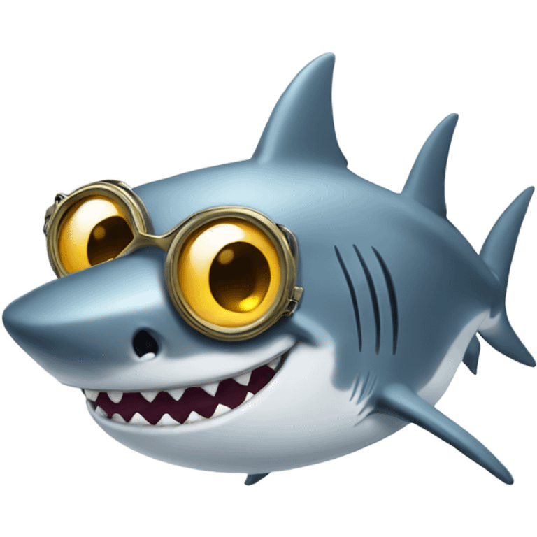 Shark with monocle  emoji