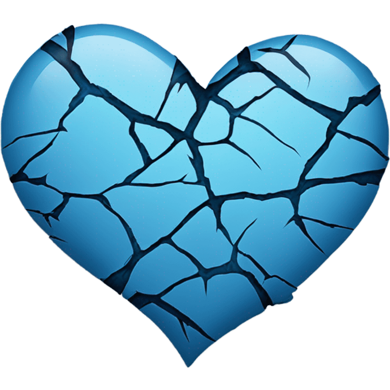 Broken blue heart emoji