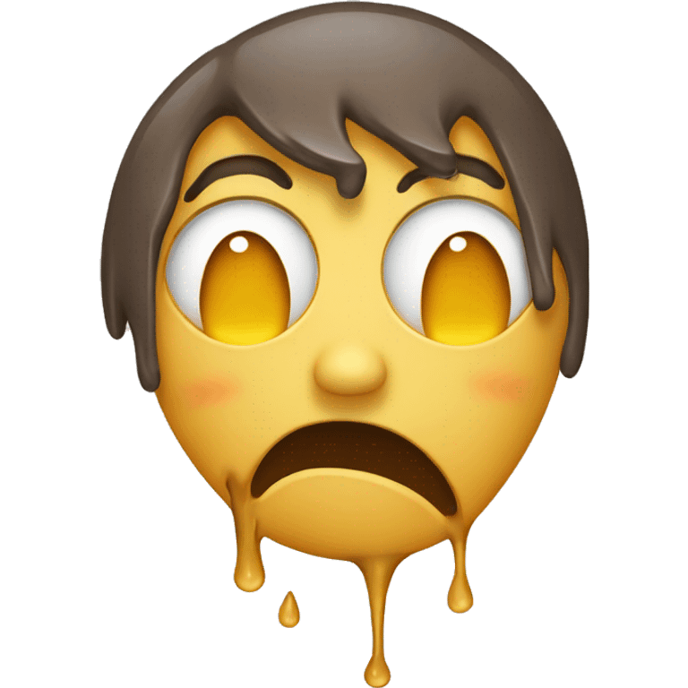 The melting face is crying emoji