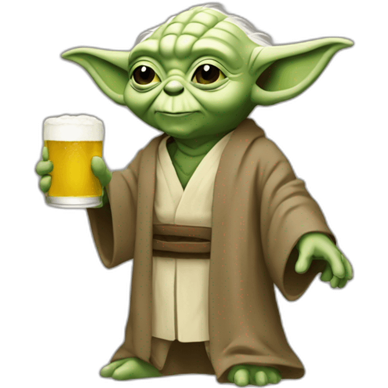 Yoda qui bois une bière  emoji