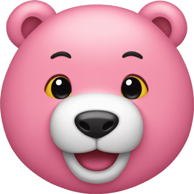 Oso color rosa sonriendo emoji