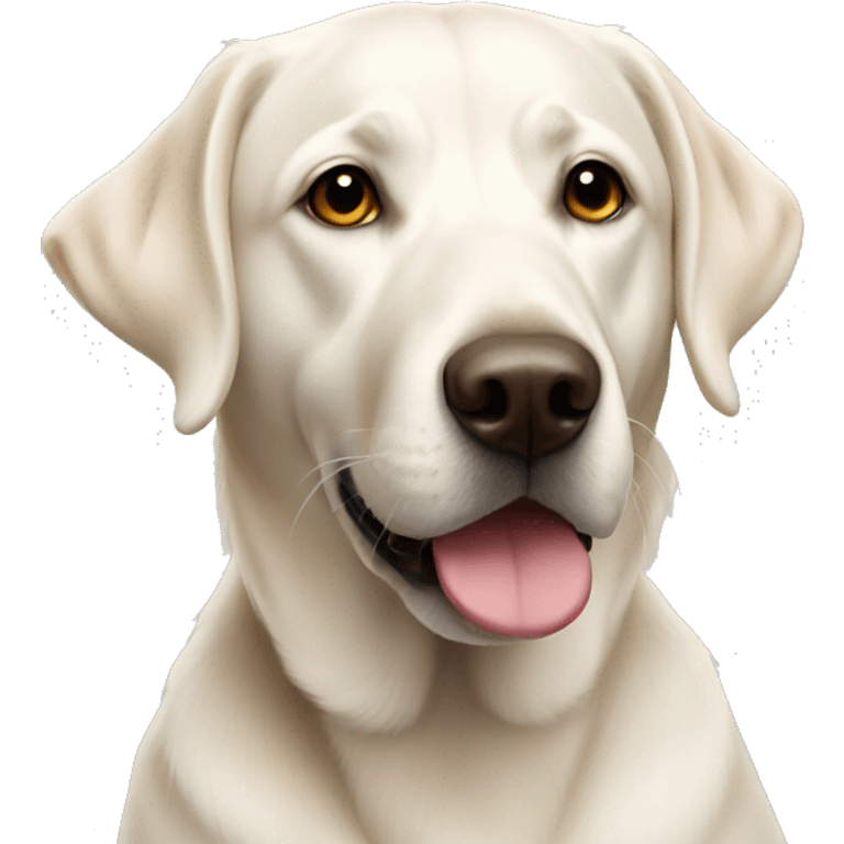 A white golden lab  emoji