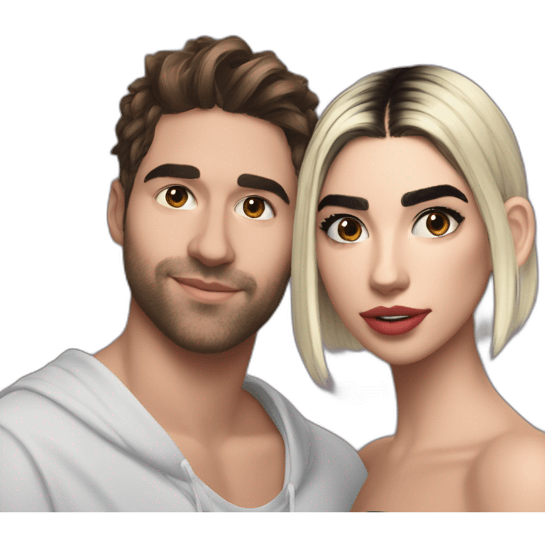 paul jason klein with dua lipa emoji