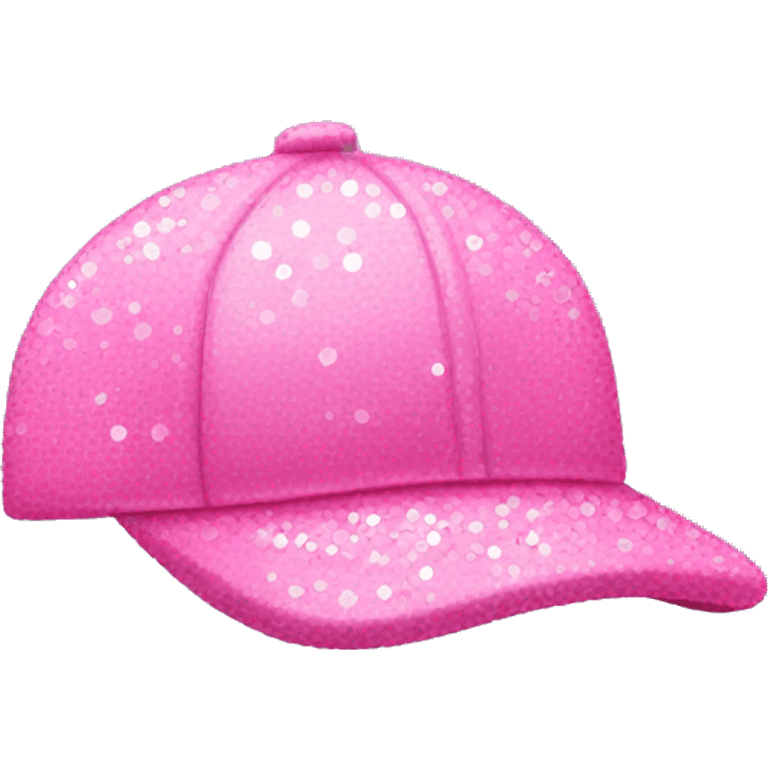 pink cap with sequins emoji