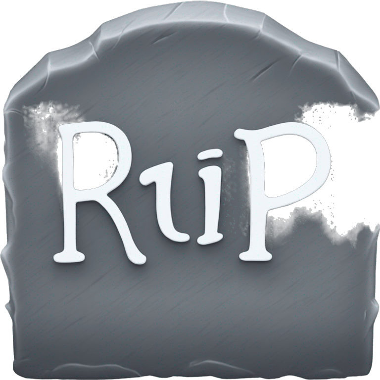 Tombstone that says RIP Monday emoji