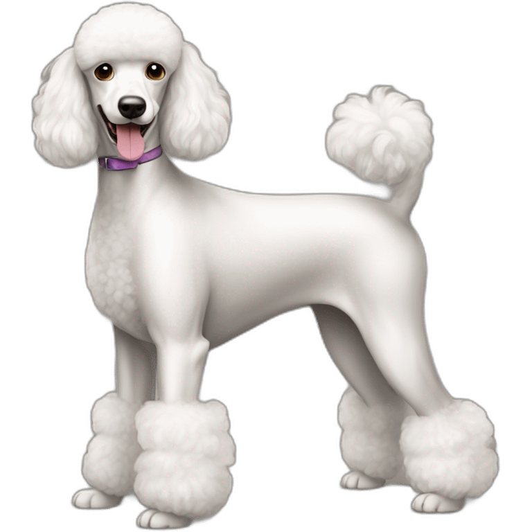 Dog Standart Poodle full body emoji