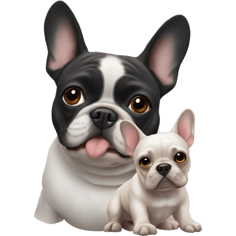 French bulldog with a grandma emoji