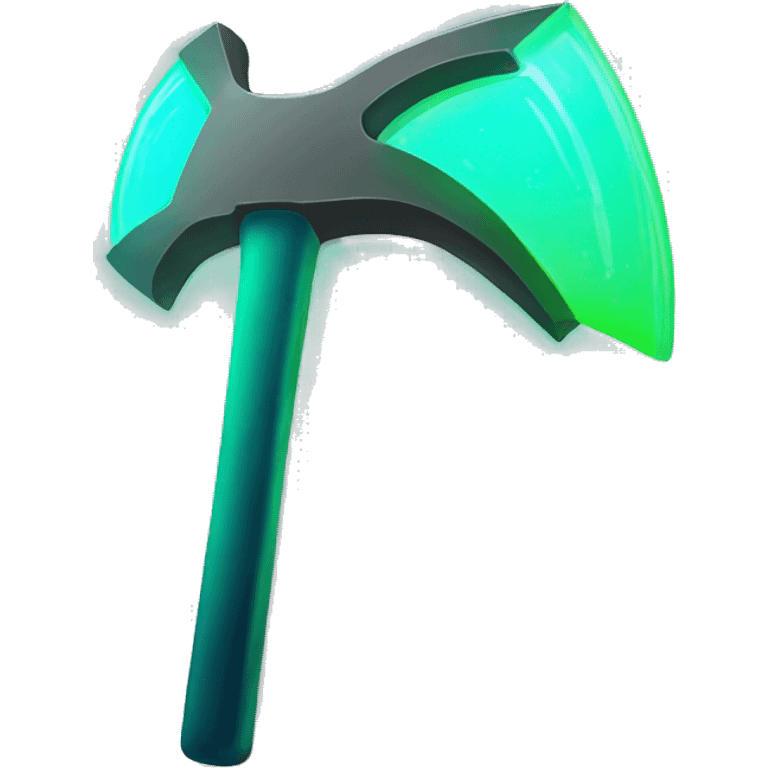 mining pickaxe with glowing neon elements emoji