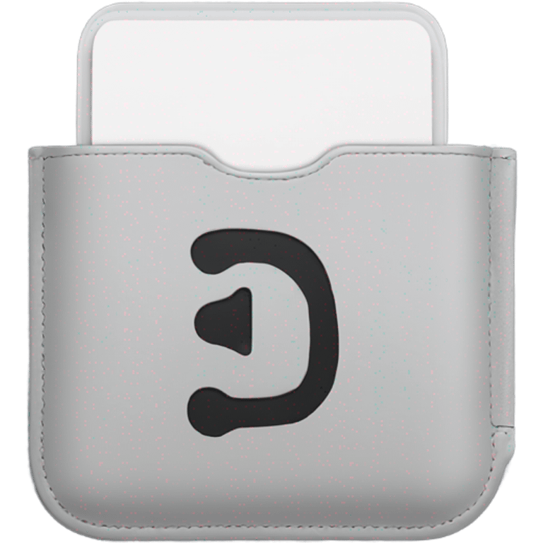 iPhone MagSafe cardholder with initials below emoji