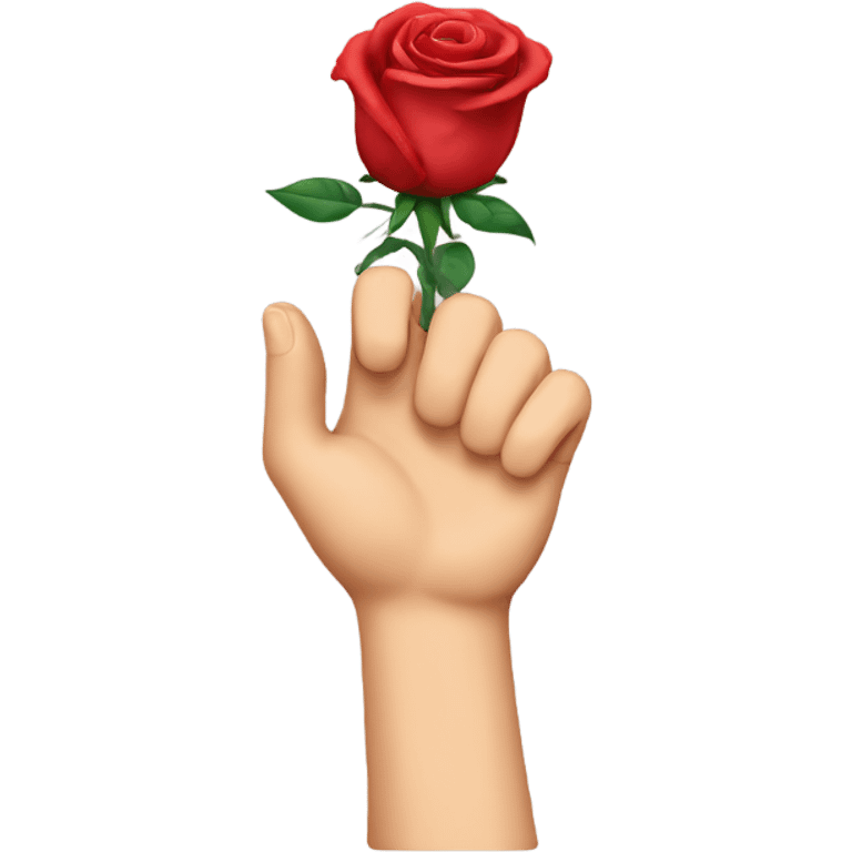 emoji hand a rose emoji