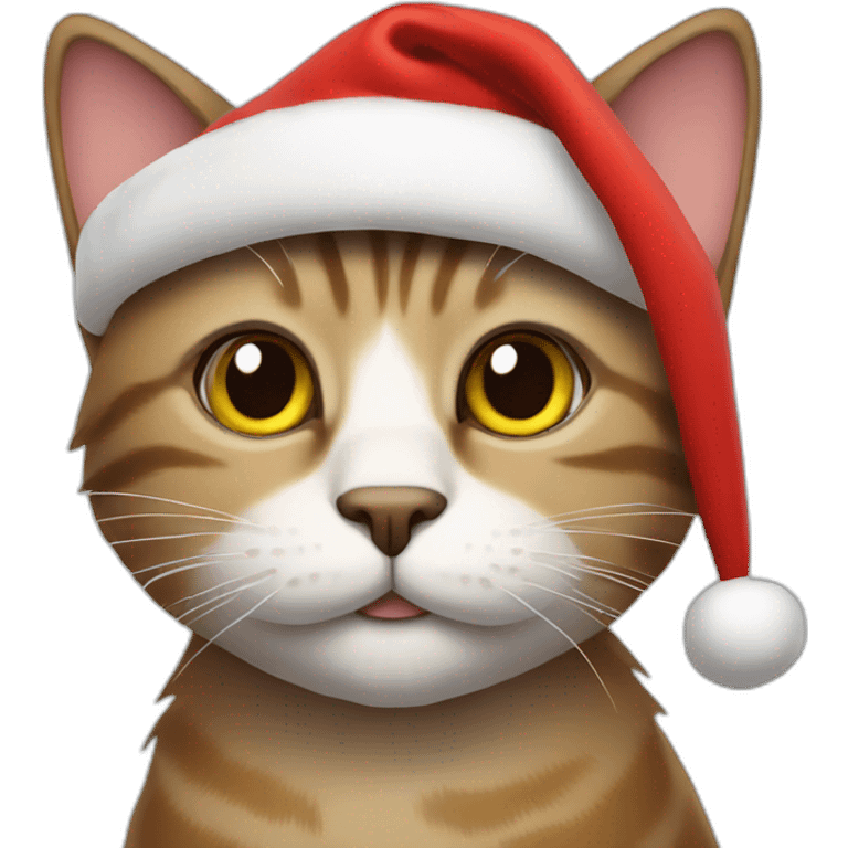 Cat with Santa hat emoji