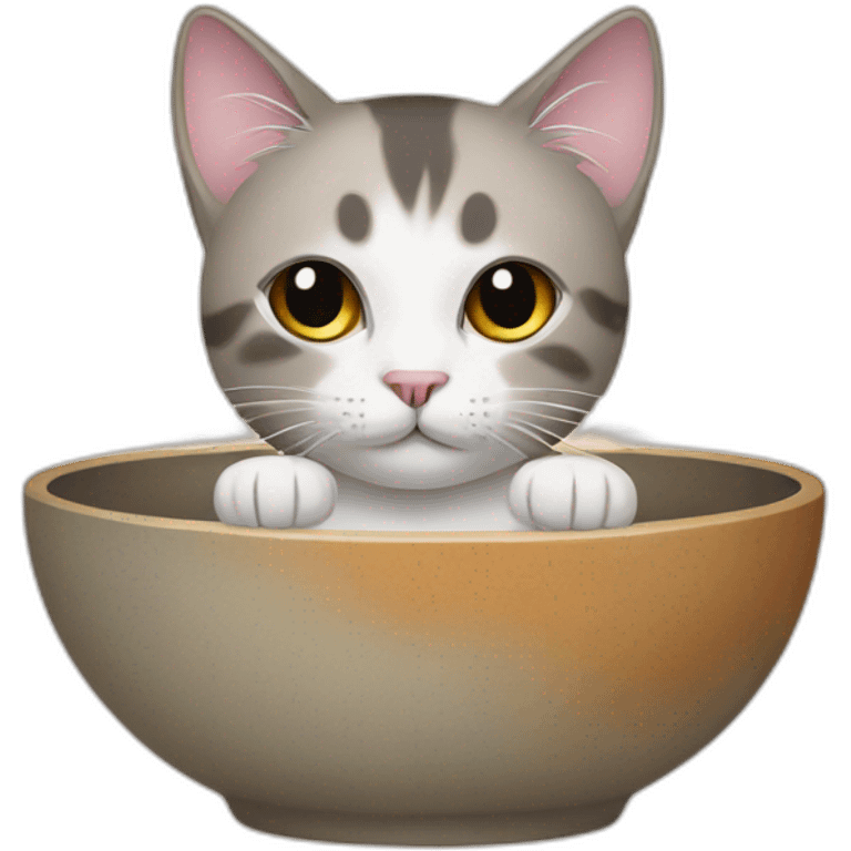 Cat with himalayan bowls emoji