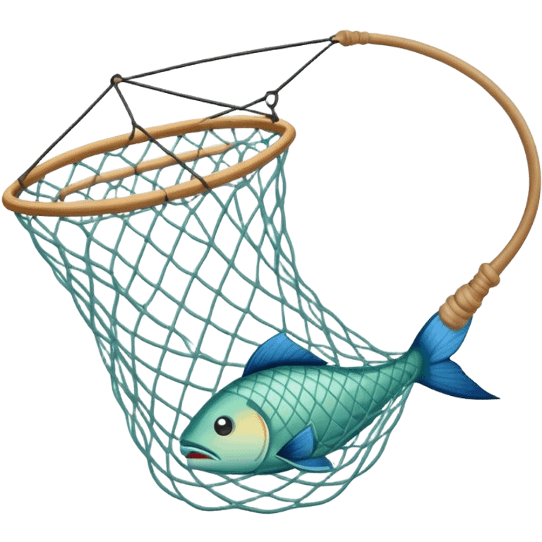 Cast net to catch fish emoji