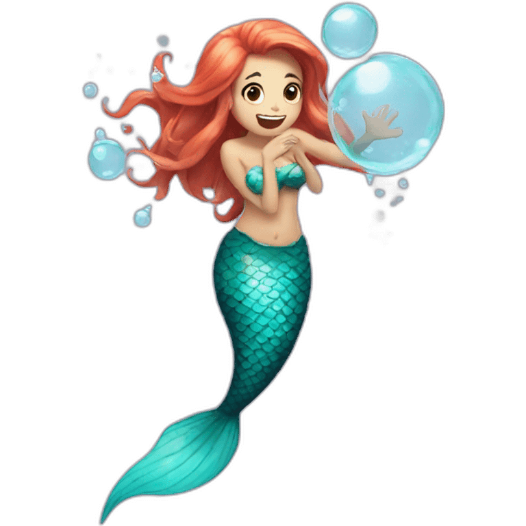 mermaid farts bubbles emoji