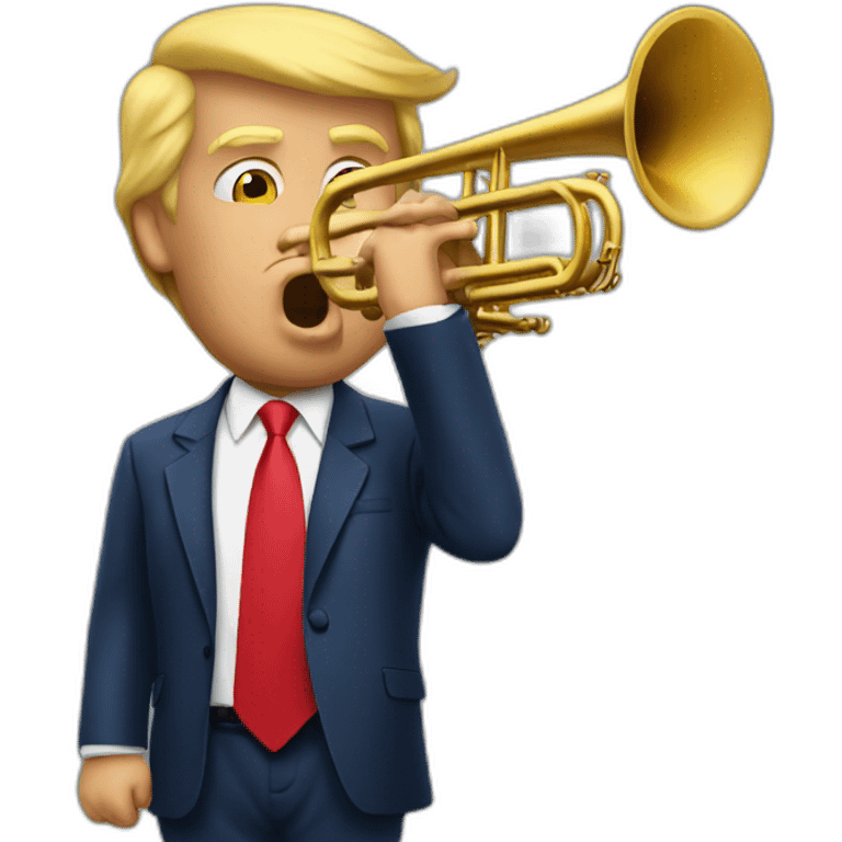 trump playing trumpet emoji