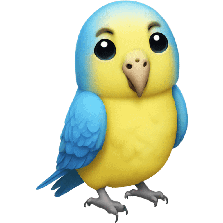 Yellow and blue Budgie emoji