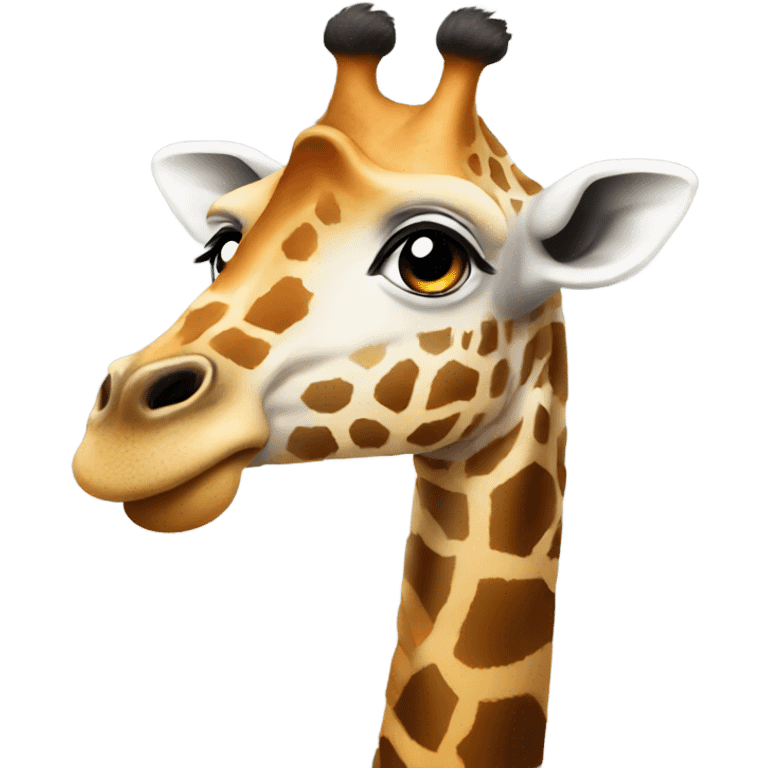 giraffe with doordash emoji