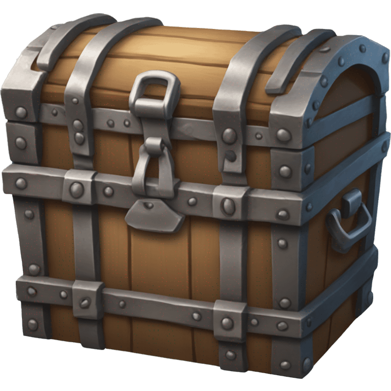 a sturdy and well-crafted chest with teeth emoji