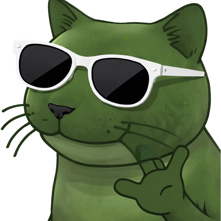 Cat with sunglasses emoji