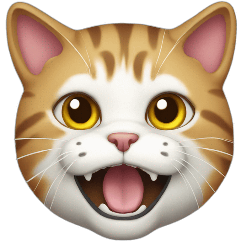 Freaked out cat emoji