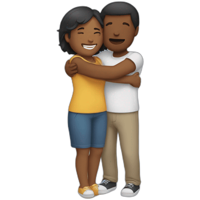 Two people hugging emoji