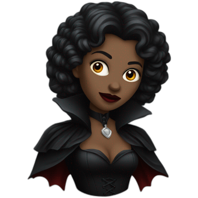 Vampire women in black costume emoji