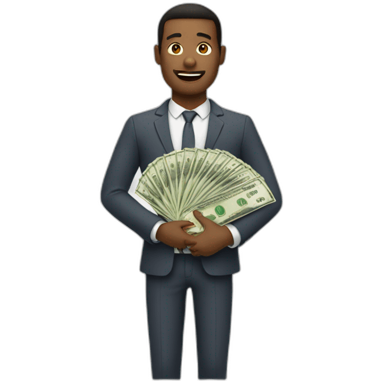 man with cash emoji