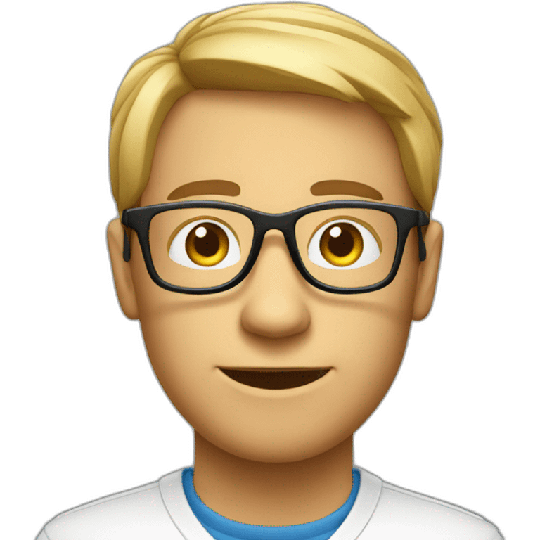 a computer nerd with glasses emoji