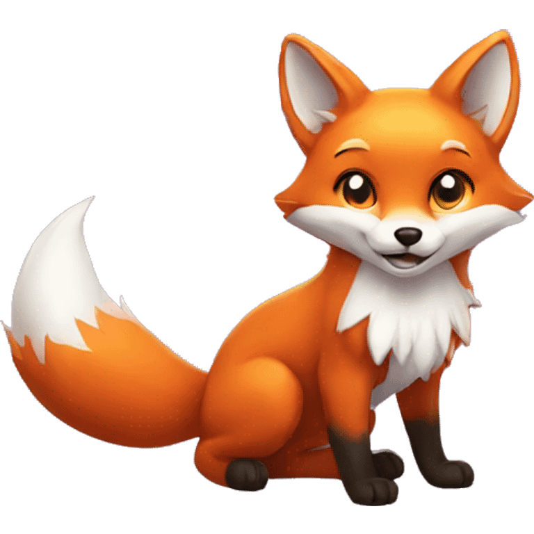 fox with magic emoji