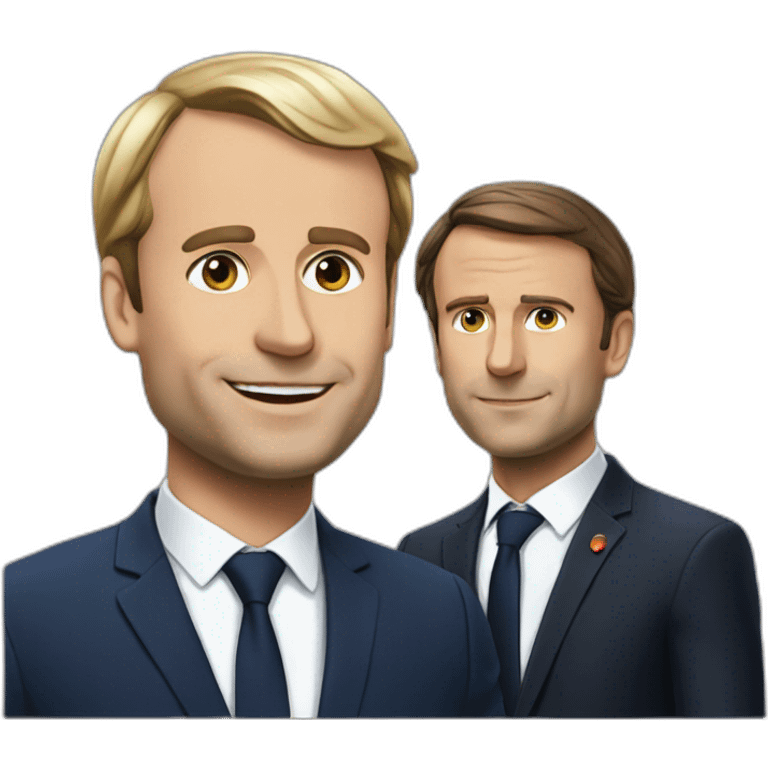 Macron avec un chat sur la tête emoji