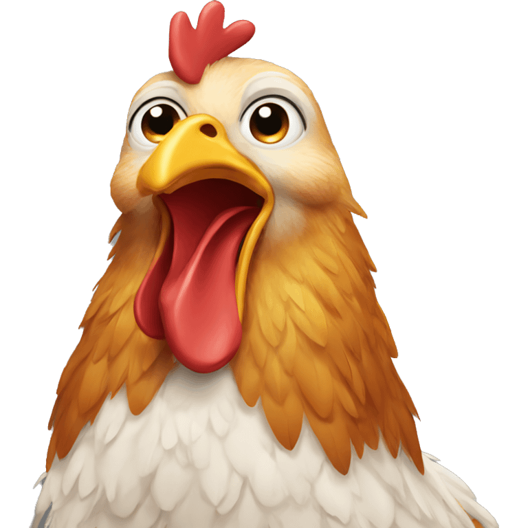 Chicken said good bye emoji